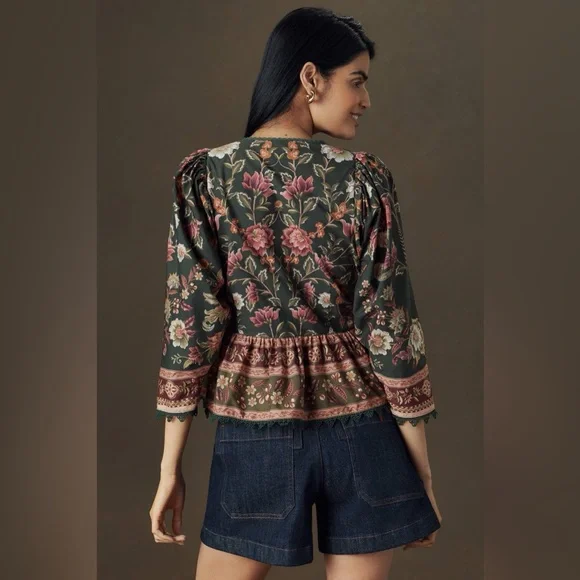 FARM Rio Flowering Garden Cotton Blouse - Picture 2 of 5